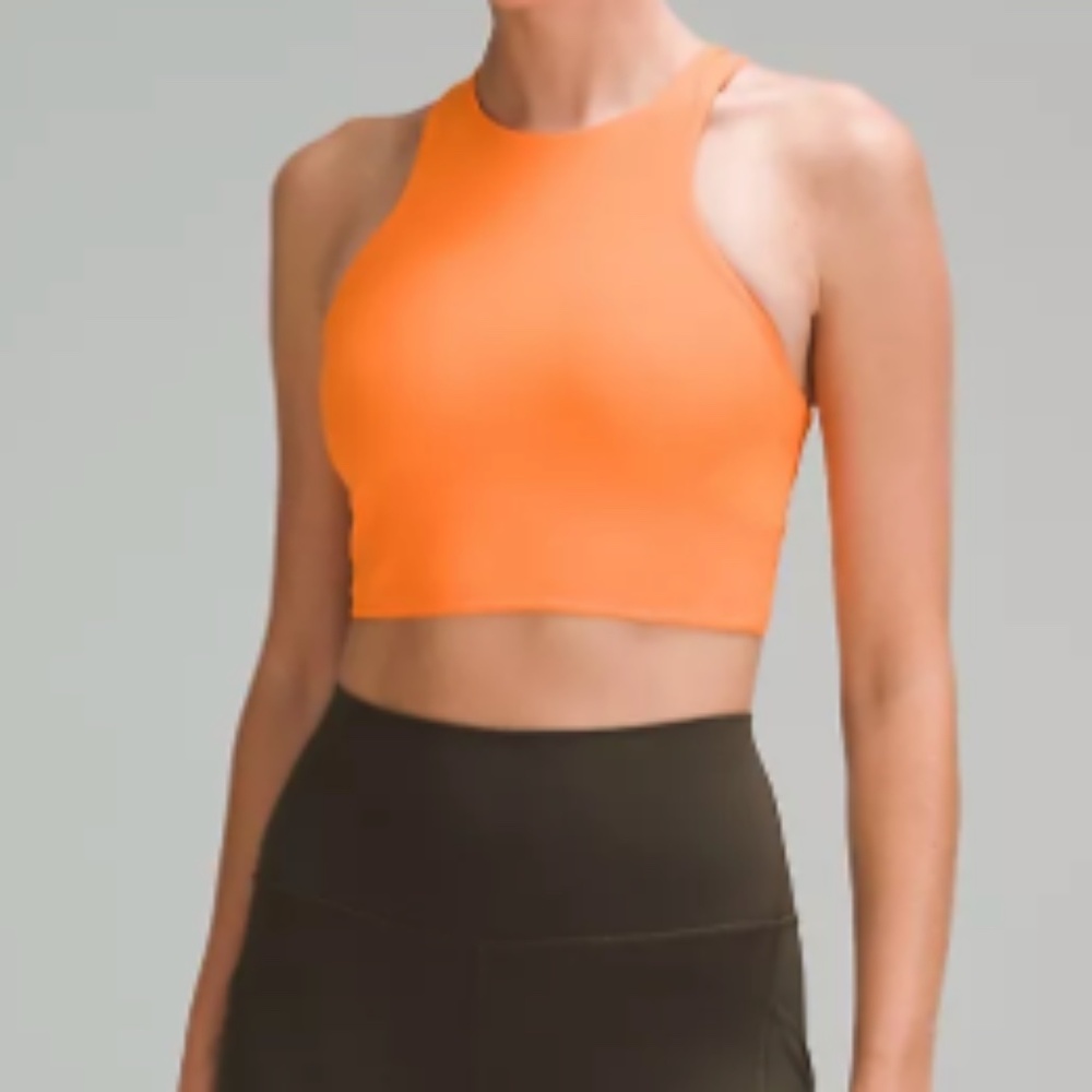 Mesh-Back Train Bra *Medium Support, A/B Cup- Orange Frappe